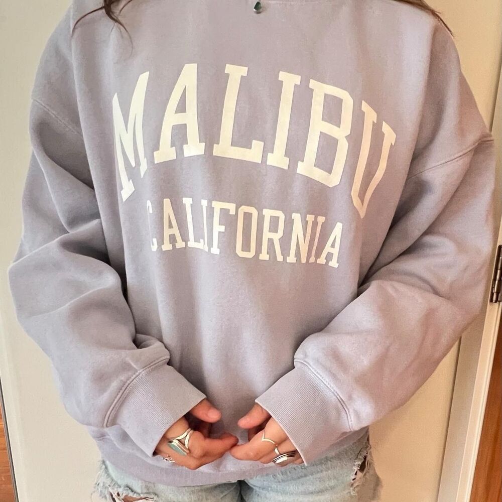 Brandy Melville John Galt Malibu Hoodie Lilac Purple One Size Pullover EUC